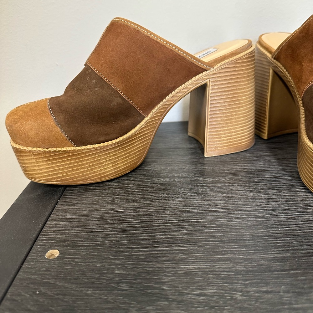 Steve Madden Brown Patchwork Mules - image 2